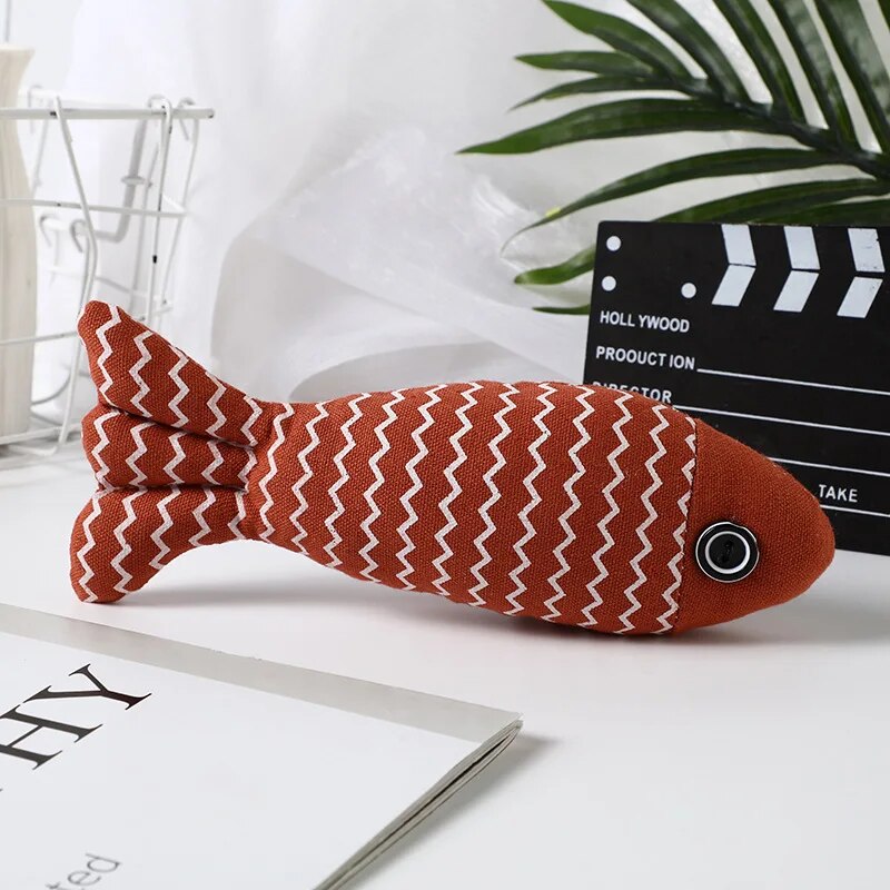 Fish Kitty Kick Stick Cat Kick Toy Cat Chew Toy Kitten Teething Toys Interactive Cat Catnip Toys for Cat: RED COLOR