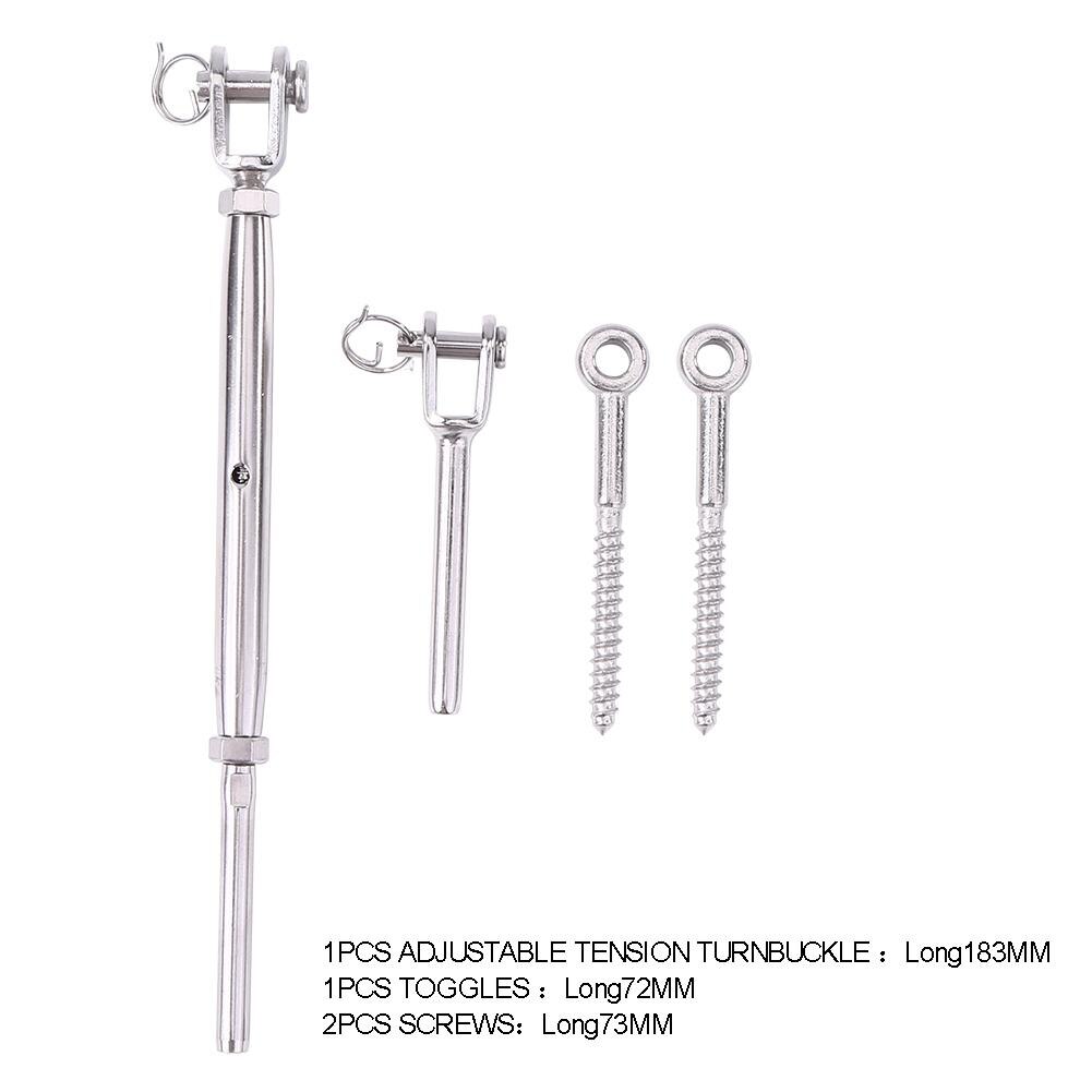 Tendeur En Acier Inoxydable - Ajuste Tension Cordes, Câbles, Lignes, Pour Marine, Voile, Usage Industriel