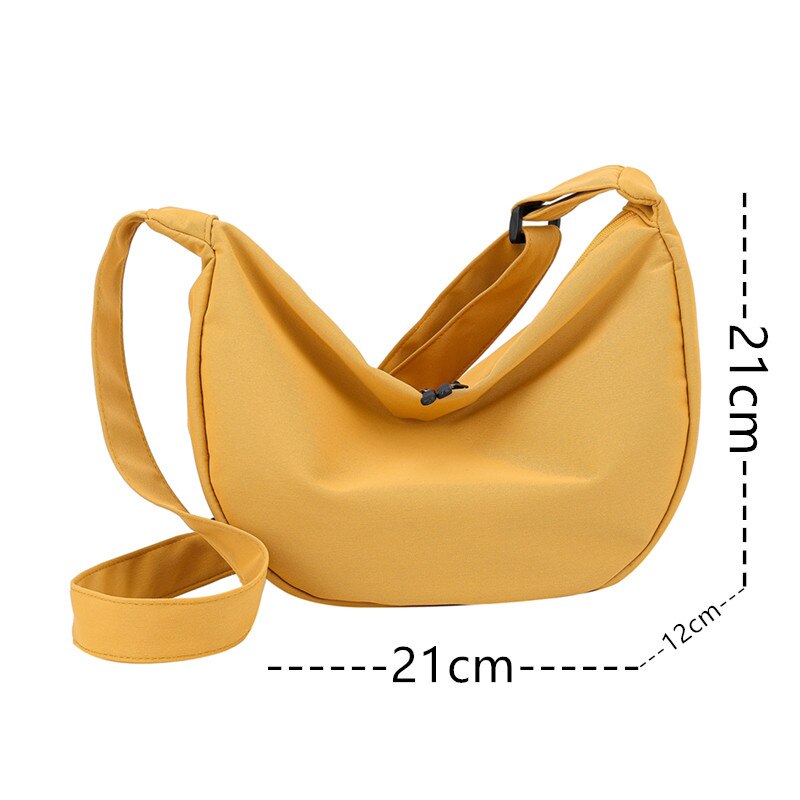 High Capacity Women's Handbags Solid Color Canvas Ladies Shoulder Bag Reusable Ladies Shoulder Messenger Bag Leisure Travel Bag