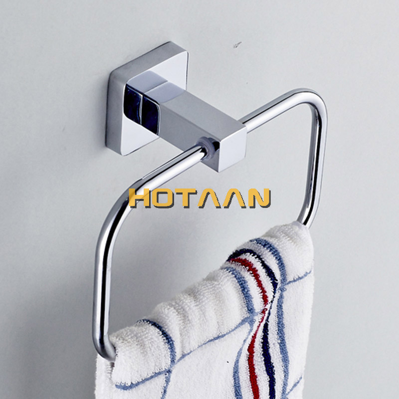 Hotaan Rvs Badkamer Accessoires Set,Robe Haak, Papier Houder, Handdoek Bar, Zeep Mand, badkamer Sets, Chroom 810700T