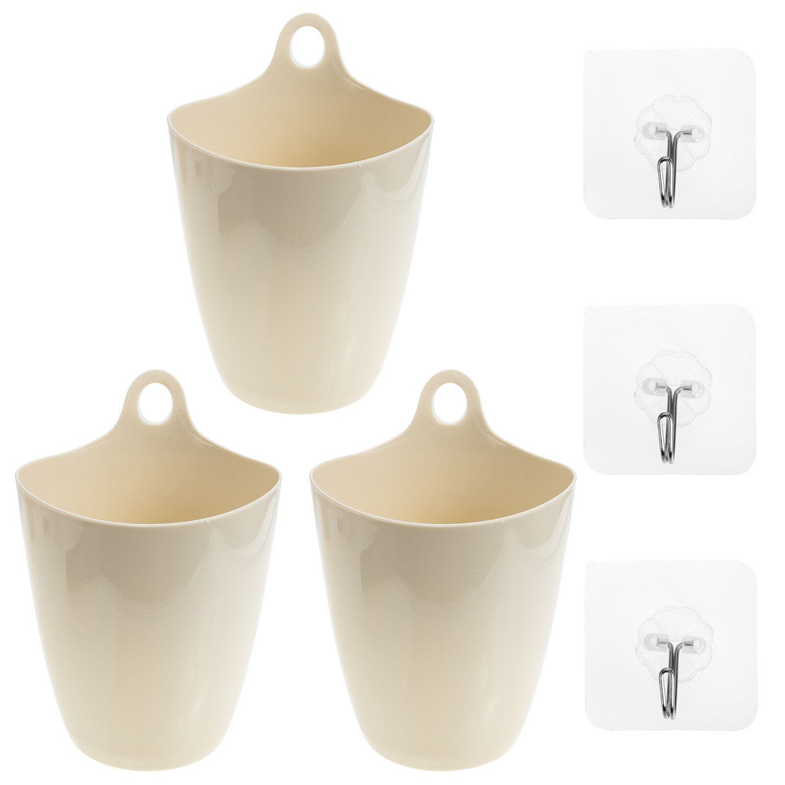 3 Sets of School Dormitory Trash Can Hanging Garbage Can Plastic Desktop Organizer: Default Title