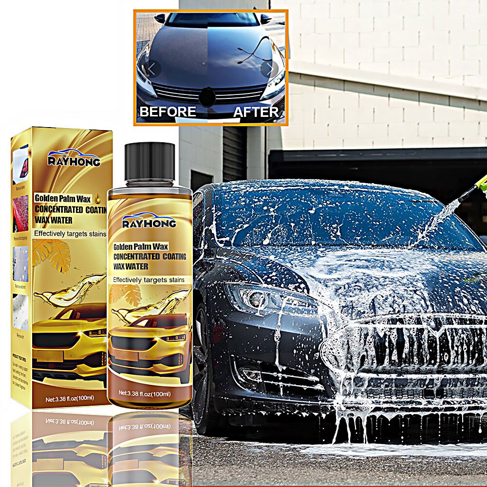 Car Wash Wax Foam Cleaner Carnauba Wax 3 in 1 Ceramic Coating Car Wax Polish Top Coat Polish Paint Sealant