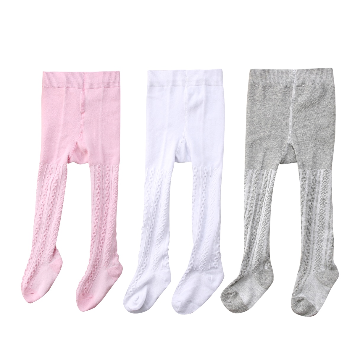 3 Paar Leuke Baby Panty Soft Infant Kids Meisjes Panty Katoen Effen Stretch Warme Panty Kousen Lente Herfst 0- 24M