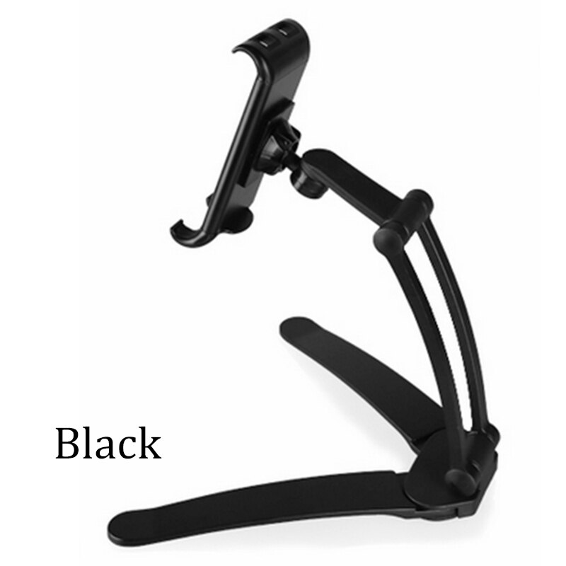 2 in 1 Muur Bureau Keuken Tablet Mount Stand Flodable Aluminium Desktop Lui Houder Ondersteuning Voor iPad Samsung 4 -10.5 "Tablet: Black