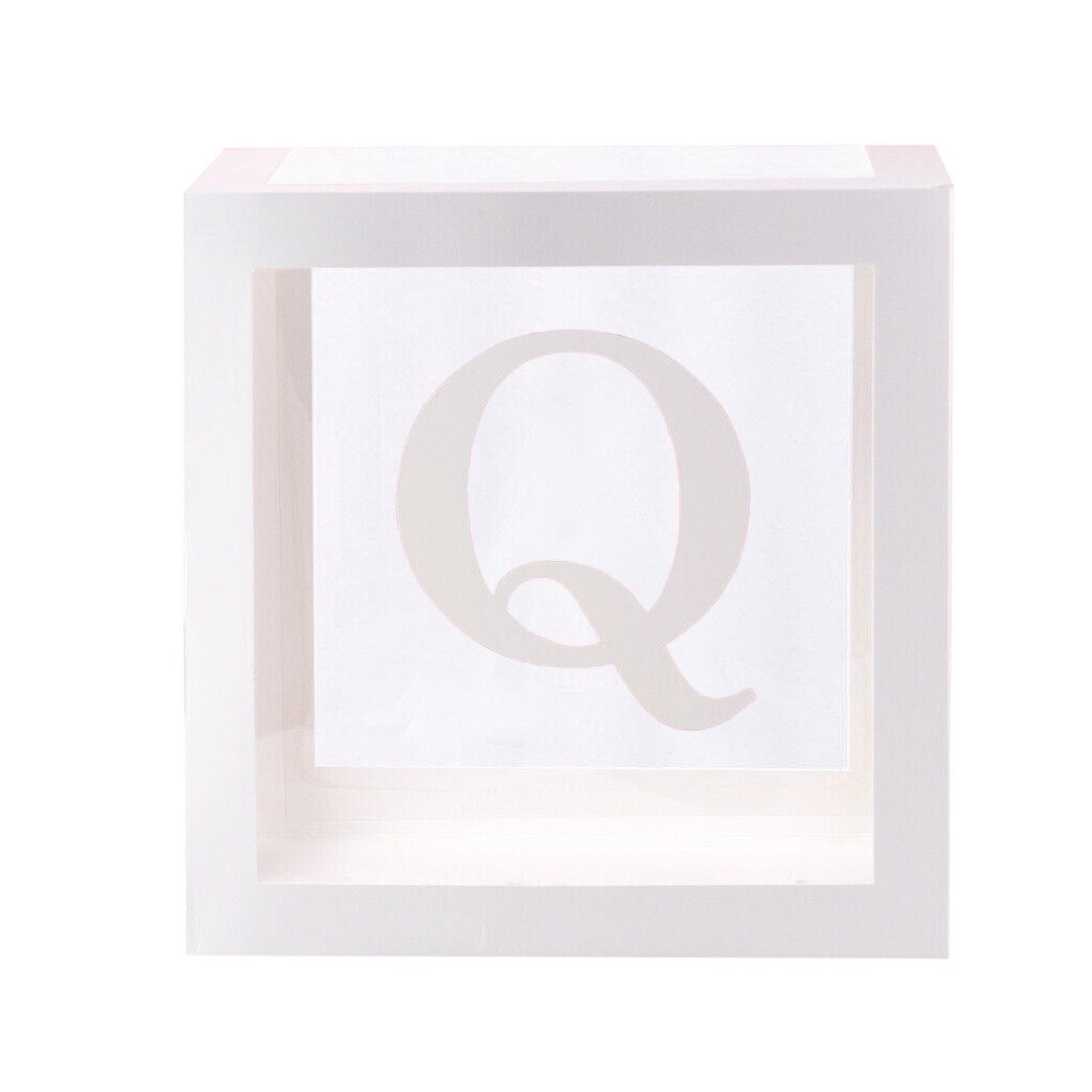 Lettre A-Z Cube Transparent coffrets enfant anniversaire bébé douche fête décoration emballage buffalo plaid emballage boîte