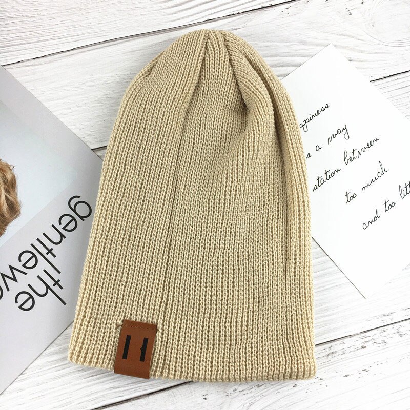 Baby Hoed Voor 3T Kinderen Kids Gebreide Cap Haak Solid Mutsen Jongens Meisjes Hoeden Hoofddeksels Peuter Kids Caps Accessoires: beige