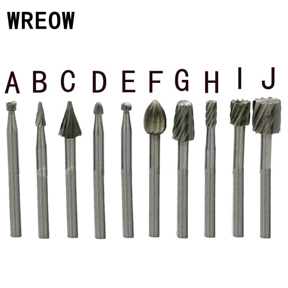 Wood high speed steel rotary file Mini Round HSS Burr Set Carving Rasp Drill Bits chamfering grooving reaming Portable Tools