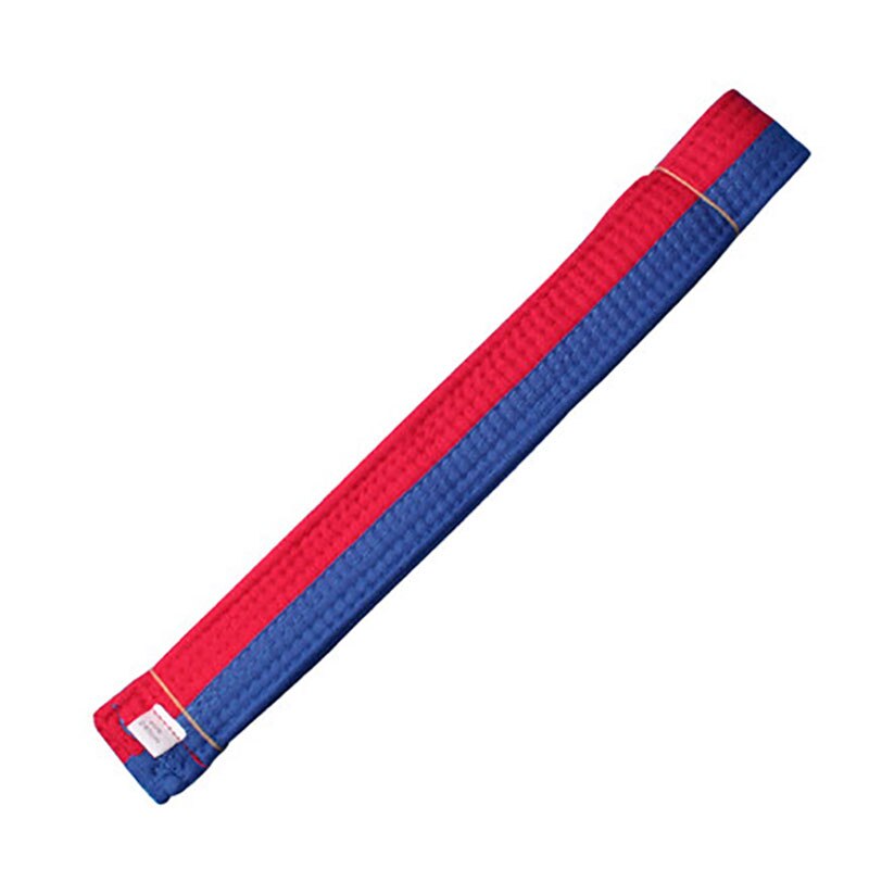 YS05 Schwarz verrotten Grün Gelb Gürtel Taekwondo Judo Karate martialisch Zufall Gürtel Für Erwachsene freundlicher: Blau-rot