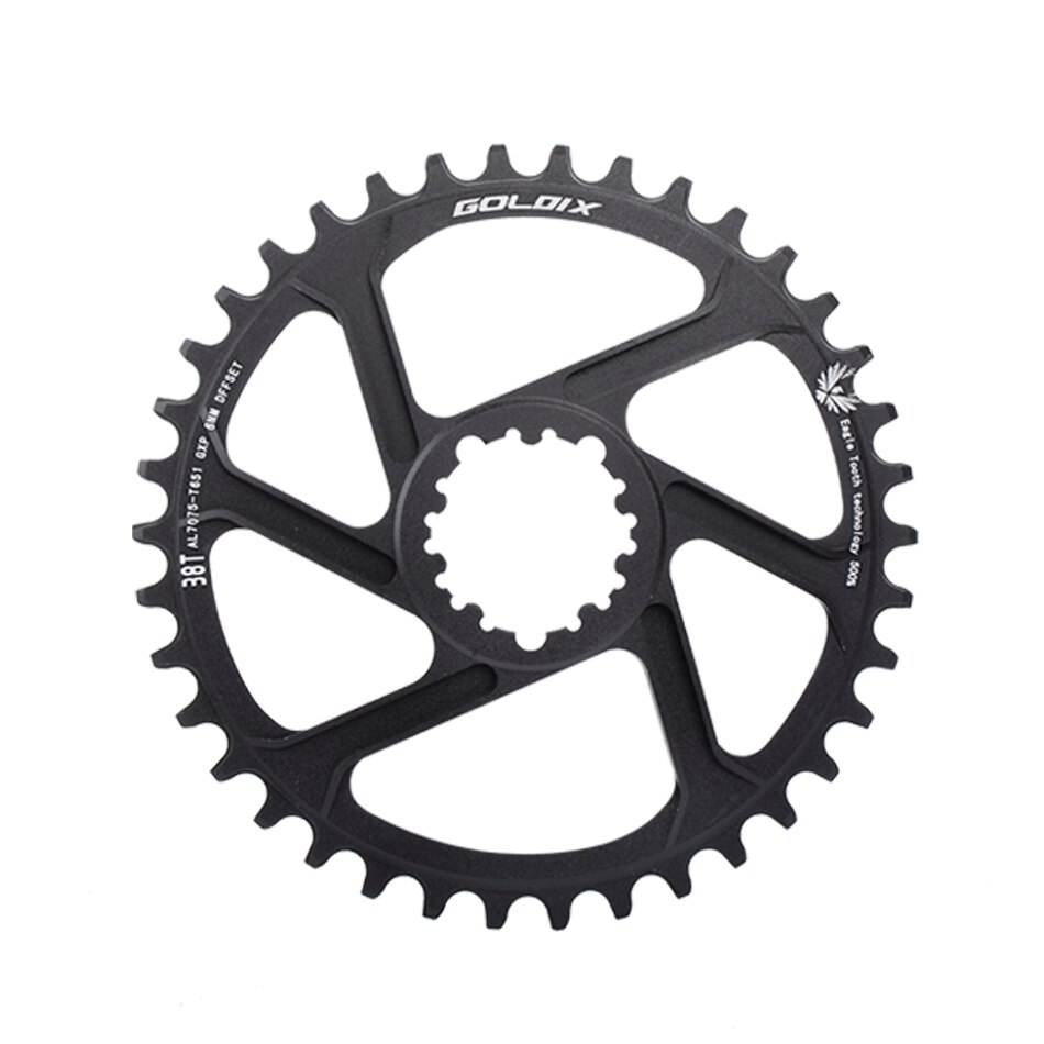 GOLDIX MTB GXP Bicycle Chainring Narrow Wide Mountain Bike Chainwheel 30T 32T 34T 36T 38T For SRAM GXP XX1 X9 XO X01 gx Eagle NX: 6 degree 38T