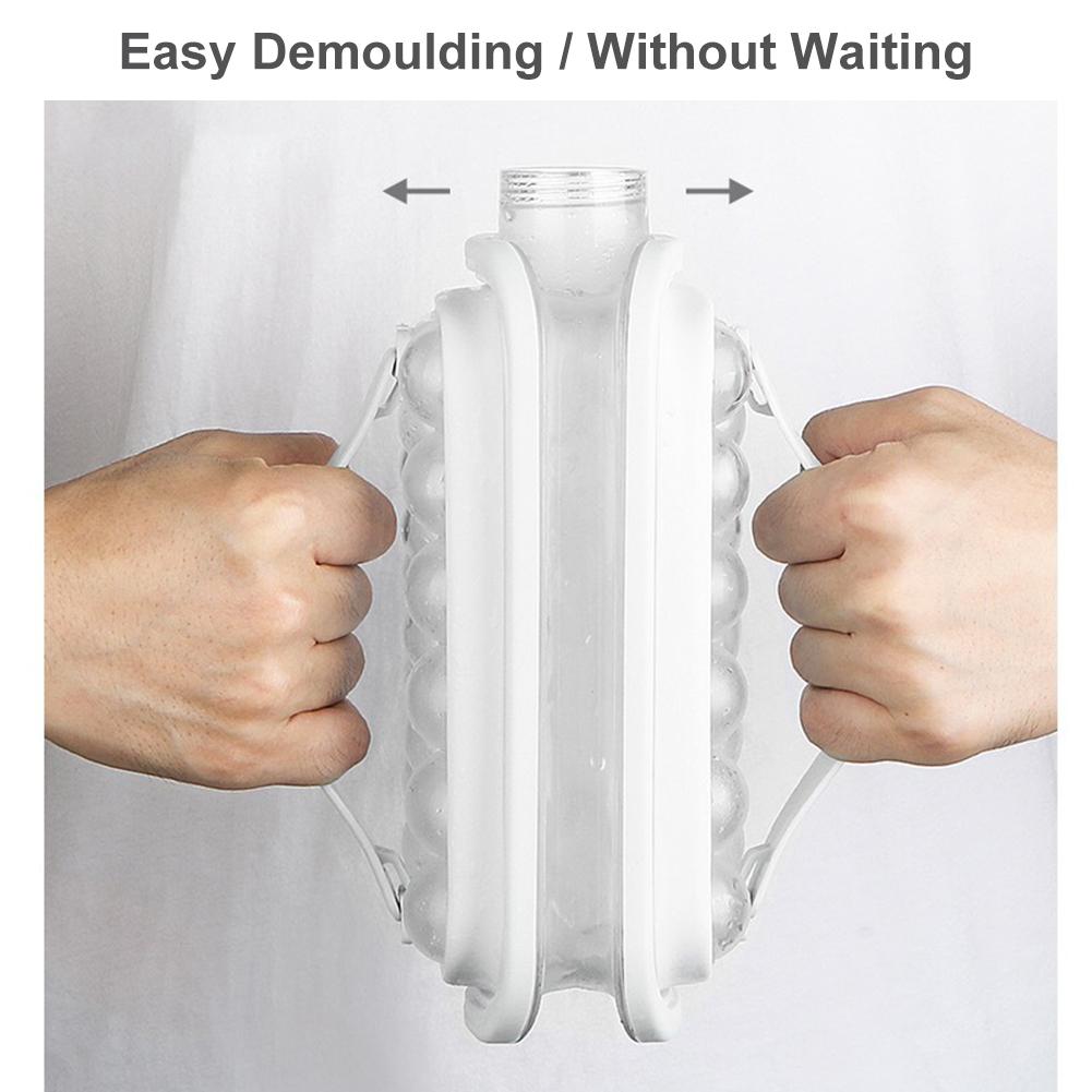 Ice Ball Maker Kettle 2-in-1 Portable Ice Kettle With Lid For Cocktail Ice Coffee Ice Tea Ice Cubic Maker Container