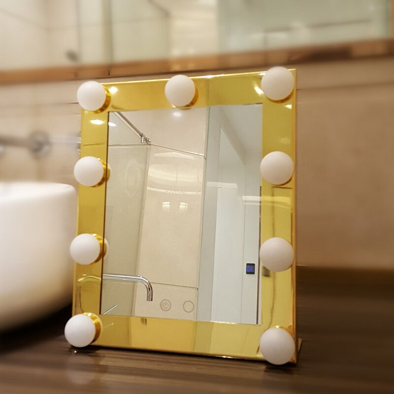 Hollywood Style Lighted Makeup Mirror with Lights Cosmetic Beauty Vanity Mirror Dimmable led Bulbs Make-up Mirrors