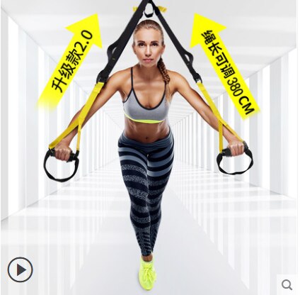 Resistance Bands Suspension Trainer - Gym Workout Fitness Pull Rope Straps