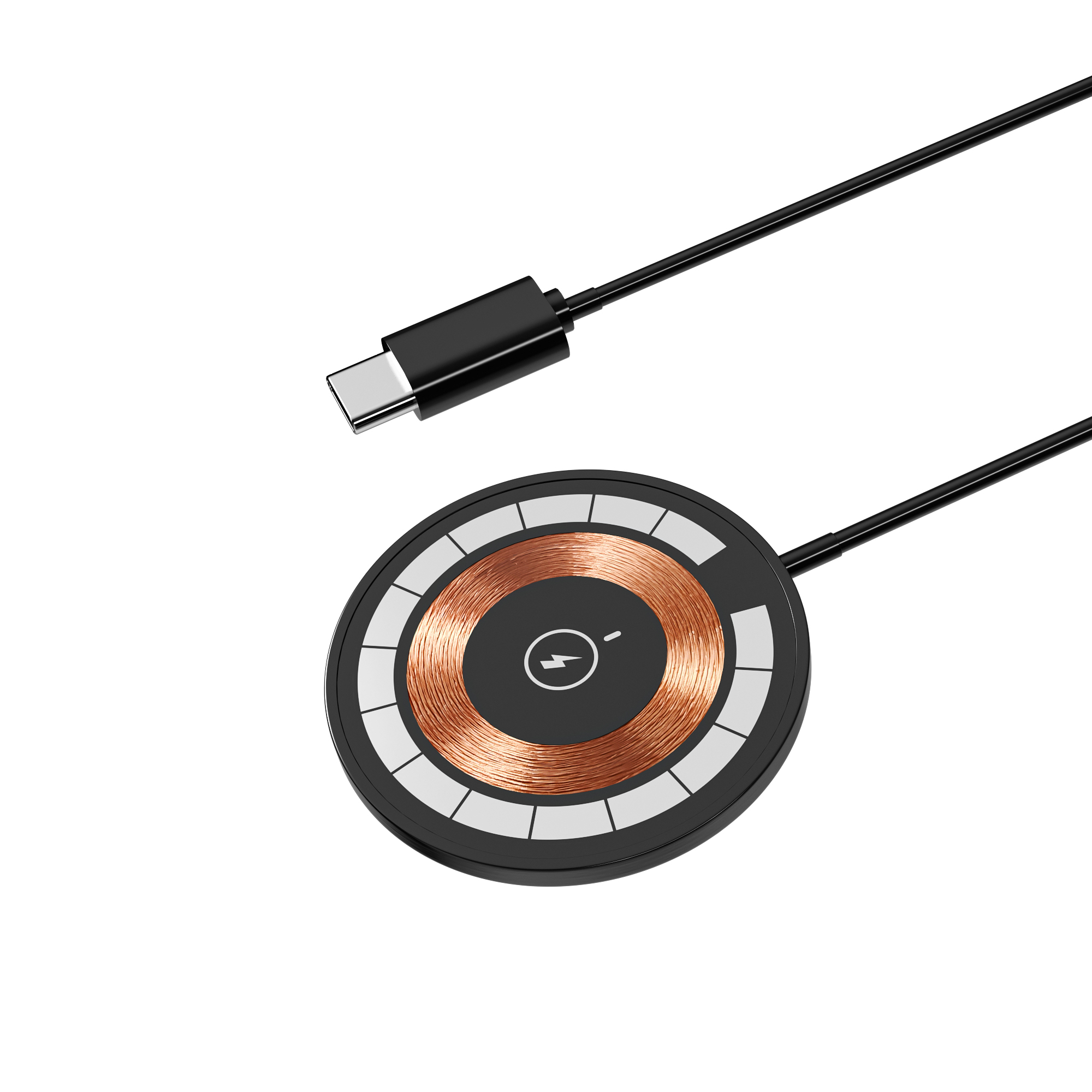 15 W Draadloze Oplader Magnetisch Voor Iphone 15 14 13 12 Pro Max Mini Type C Snelle Draadloze Opladen Pad stand Telefoon Oplader: Rood