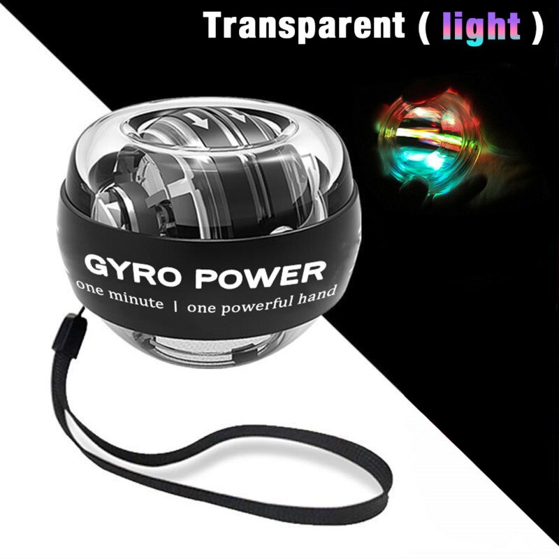 LED Exercise Gyroscope Jaw Power Wrist Ball Gyro Force Hand Muscle Trainer Strengthener Equipment Gym Fitness Sports Exerciser