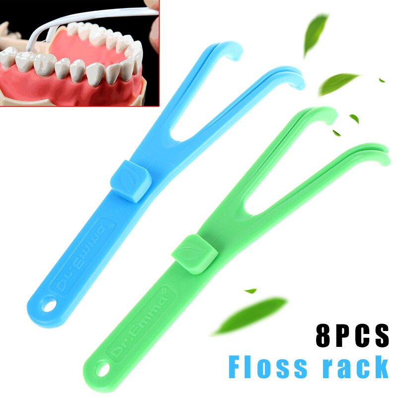 8 Pcs Y-shape Floss Holder Floss Interdental Cleaner Tooth Tool Aid Pick Teeth SMR88: Default Title