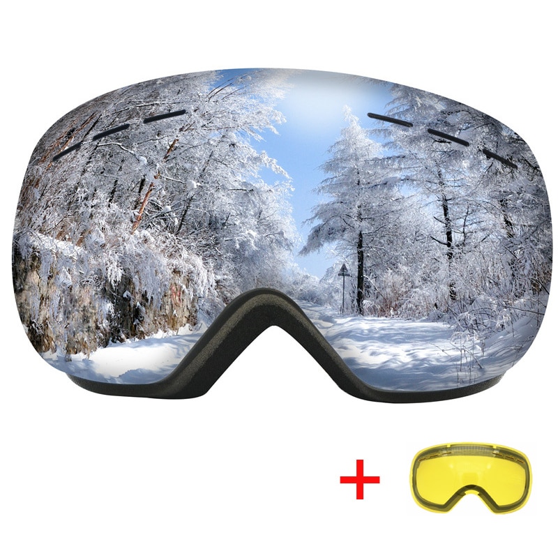 Winddicht Ademend Ski Bril Winter Anti-Fog Hd Skiën Eyewear Outdoor Uv-bescherming Snowboard Sneeuwscooter Goggles Masker
