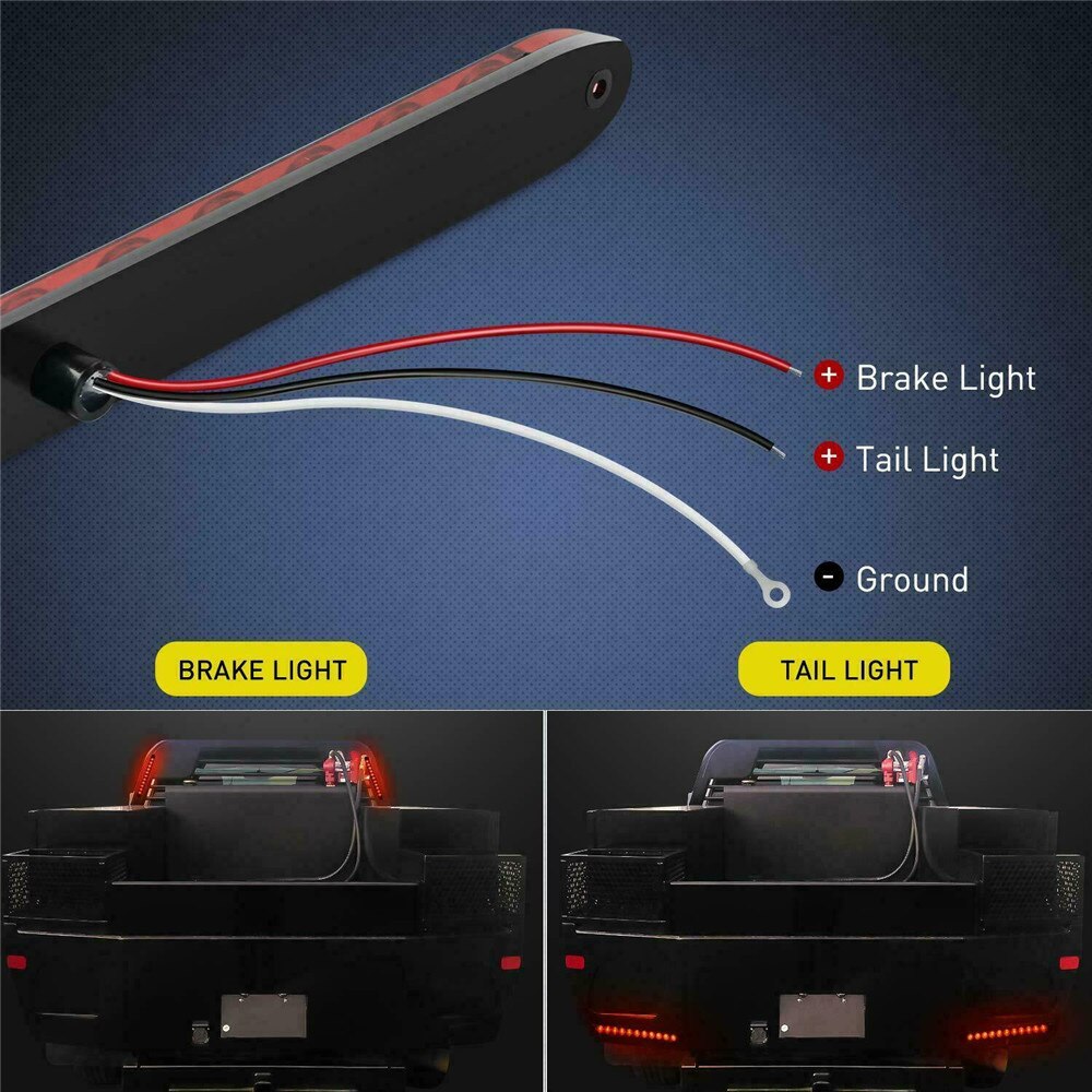 1 stk bremselys led bar trailer lys 11 led lys 12 v led baglygter stop signal baglygter til trailer