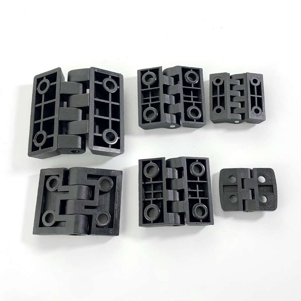 10pcs/Set Black Color Nylon Plastic Butt Hinge for Wooden Box Furniture Electric Cabinet Hardware