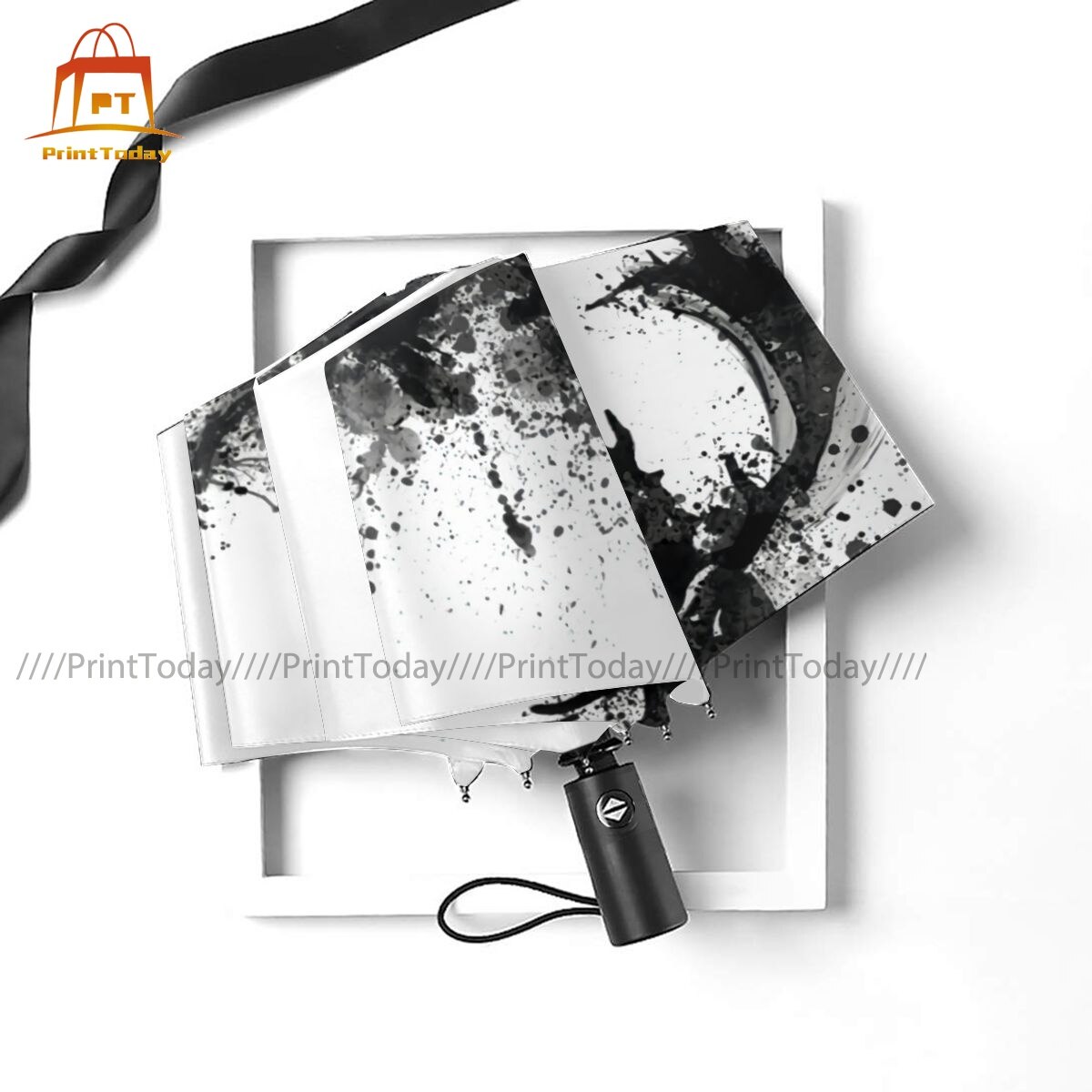 Deer Head Umbrella Auto Wind Proof Umbrella Beautiful Print Beach Compact Umbrella