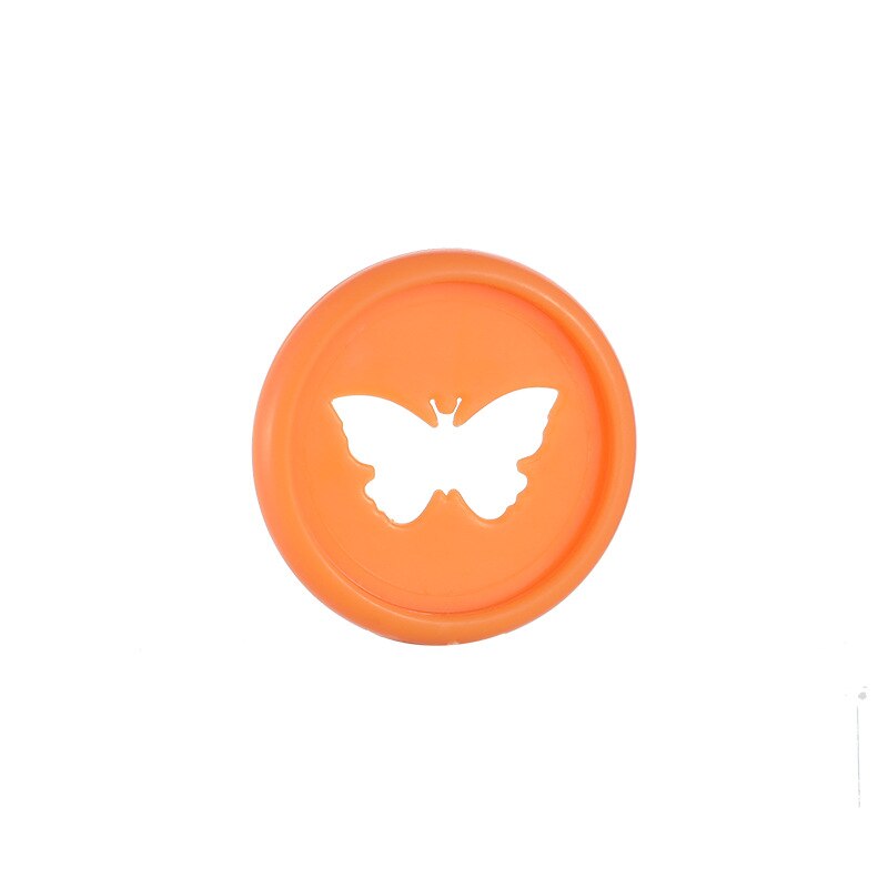 100 stk butterfly champignon hul knap plast skive skole gør-det-selv bindeskive løsblade notesbog ring spænde plast bind ring: Orange