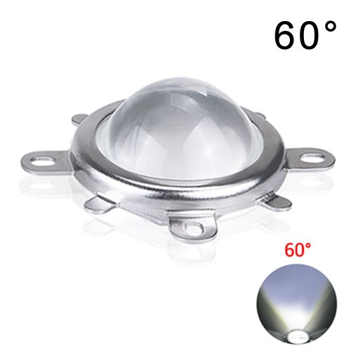 44mm optisk glass ledet linse 60 120 gradere reflektor kollimator rask brakett til høy effekt kolbe ledet chip perler matrise lampe deksel: 60 reflekterer vinkel