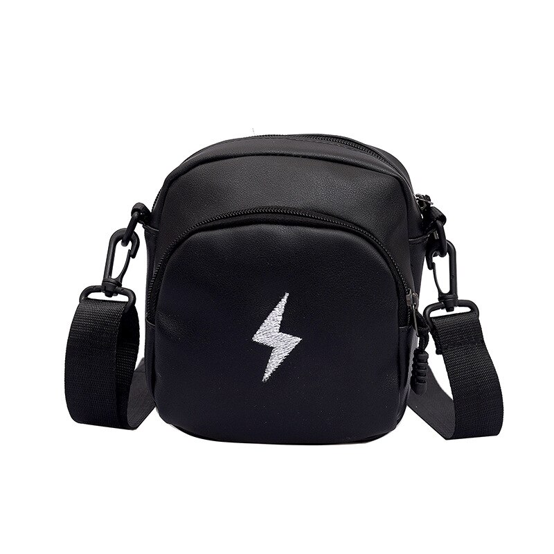 Women's Bag Mini Bag All-match Student Messenger Bag Shoulder Bag Hong Kong Style Girl's Disco Bag YUBAI: Black lightning