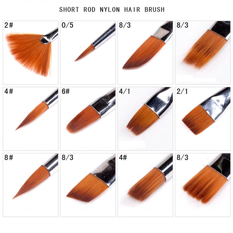 12 stk akvarel pensler sæt nylon hår maleri pensel sort stil kort stang olie akryl maleri pensel pen kunst forsyninger