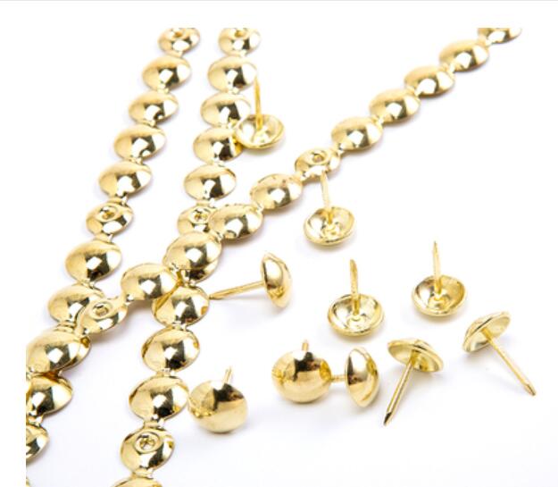 Tiras de tachuelas de tapicería de 7 metros, cintas decorativas de latón y bronce de 11mm, clavos plateados para tapicería, grifo para cabecera de sofá: flat 11mm gold