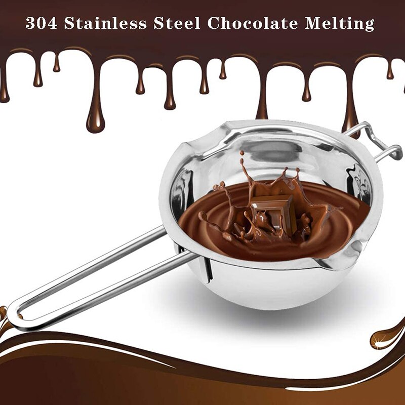 2 Pack Dubbele Boiler Melting Pot Met Siliconen Spatel Voor Boter Voor Chocolade Snoep Boter Kaas (400Ml En 600 Ml)