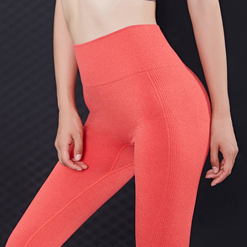 ghette A Vita Alta spingere su Elastico casuale ghette fitness Donne sexy Pantaloni per lo sport corpo edificio Corsa e jogging gambali: rosso / L