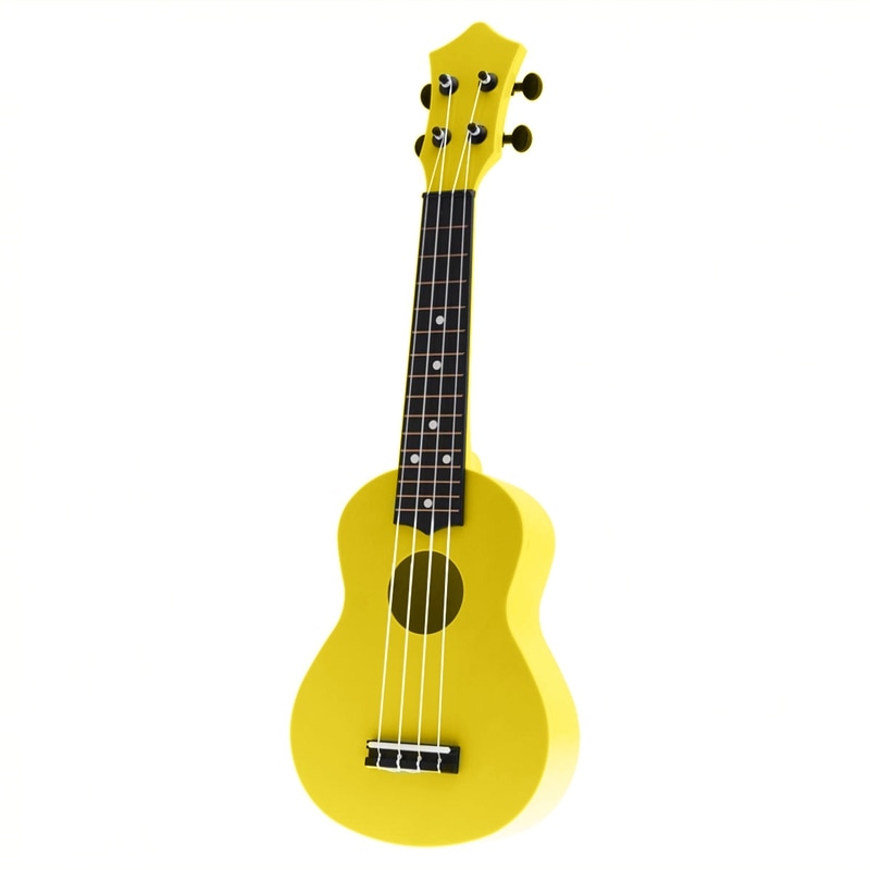 Ukelele acústico de 21 pulgadas Uke 4 cuerdas guitarra hawaiana instrumento para niños y principiantes de música