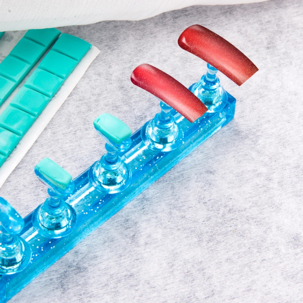 1pc nagelkonsthållare övningsställ uv-gellack visningshylla nagelform diy manikyr övningsverktyg