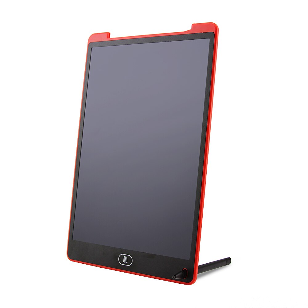 Digital 12'' LCD Writing Tablet eWriter Partially Erasing Drawing Board Electronic Painting Tablets Pad with Pen Battery For Kid: 12 inch Red