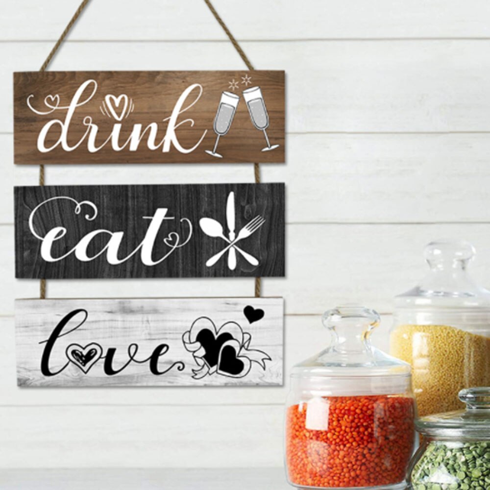 30X35X0.5cm Wood Rustic Rectangle Family Wall Decor Wood Art Home Decor for Wooden Pendant Home Wall Decoration