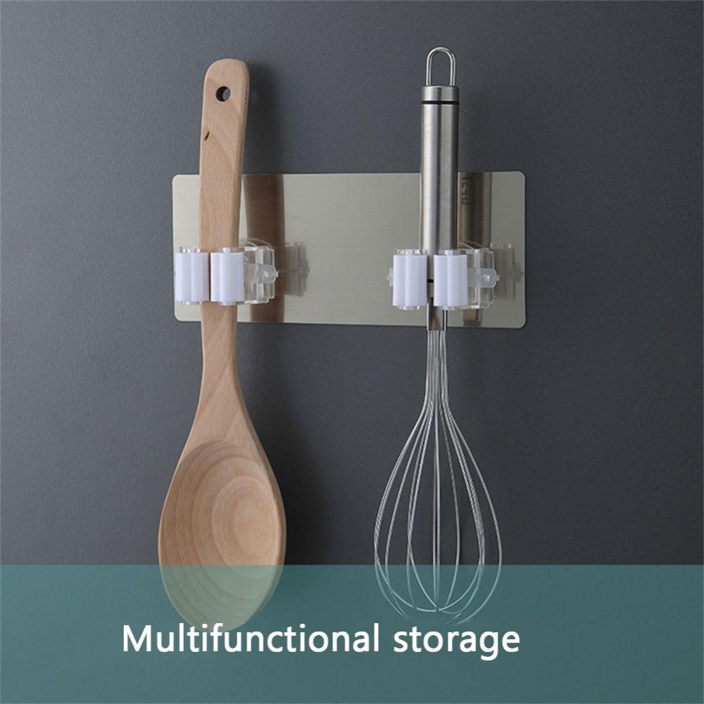 Hanging Mop Clip Multi-functional Strong Broom Sticky Hook Broom Storage Rack Shovel Hanger Hook Kitchen Bathroom Supplies