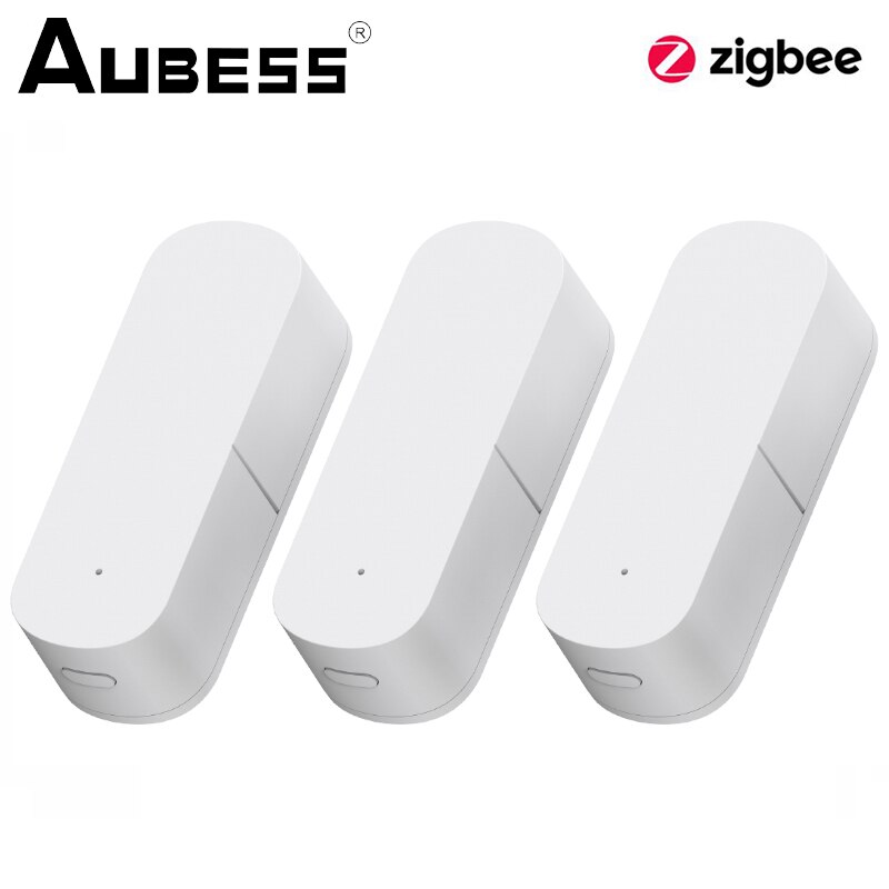 Aubess Zigbee Smart Vibration Sensor Home Security Protection Real-Time Monitor Alarm Push Tuya Smart Life APP History Record: 3pcs