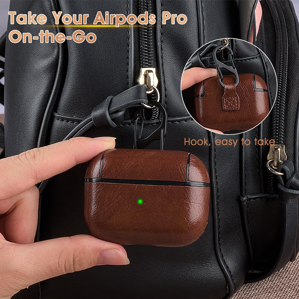 Pentru apple airpods pro 3 husă din piele pentru căști husă rezistentă la șocuri pentru airpods 3 2 1 cutie de încărcare pentru căști wiilress stil business