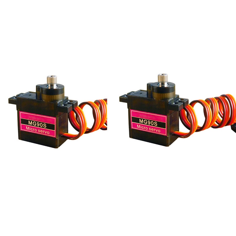 4pcs/lot TCP MG90S Metal gear Digital 9g Servo SG90 For Rc Helicopter pPlane Boat Car MG90 9G: 2PCS MG90