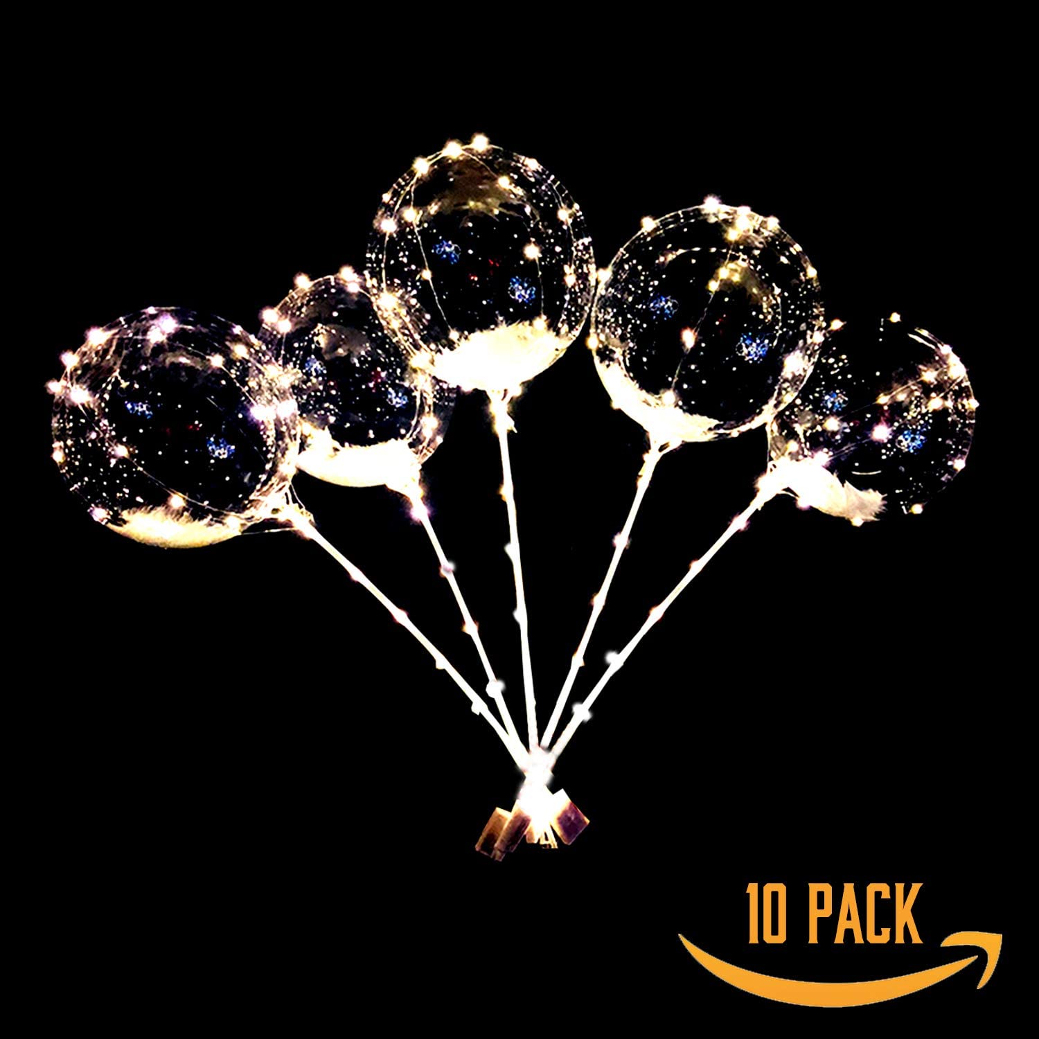 10 Packs Led Bobo Ballonnen Glow In The Dark Transparante Bubble Balloonschristmas Verjaardagsfeestje Wieden Lichtgevende Decoratie
