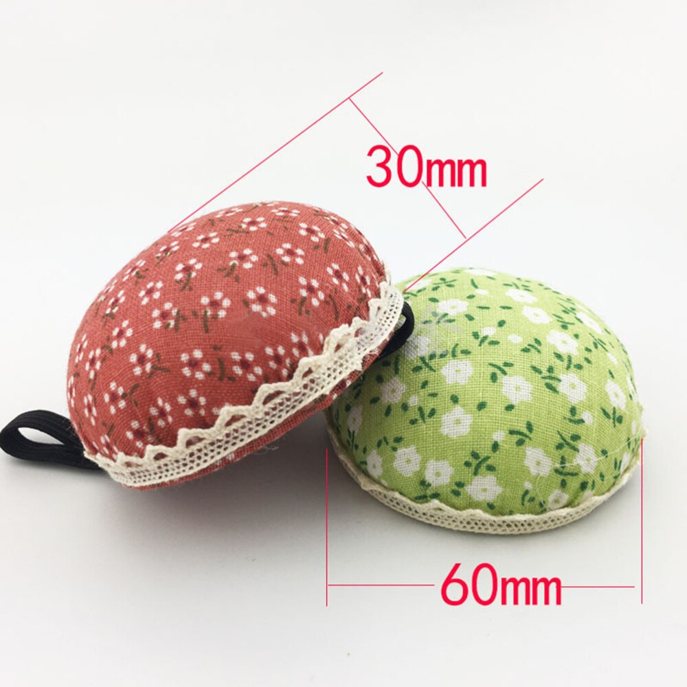 2pcs Pin Cushion Floral Wrist Pin Cushions Wearable Needle Pincushions Sewing Tools for Sewing Tailor Cloth Ruler
