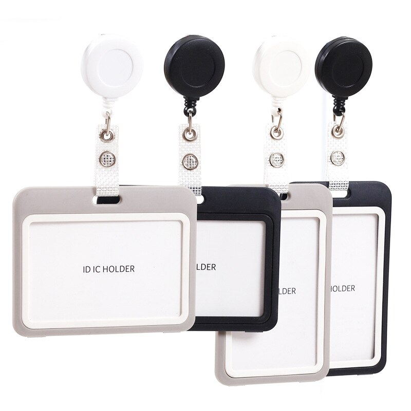 1 Piece Retractable Nurse Badge Holder Business Worker ID Card Holder Exhibition ID Clip Keychains