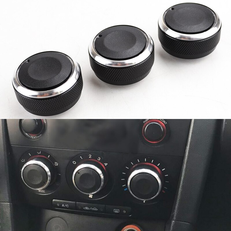 3Pcs Voor Mazda3 Mazda 3 M3 2003 Schakelaar Knop Knoppen Hitte Controle Knoppen Wijzerplaten Een/C Air Con Cover 2006 2005 2007 2004