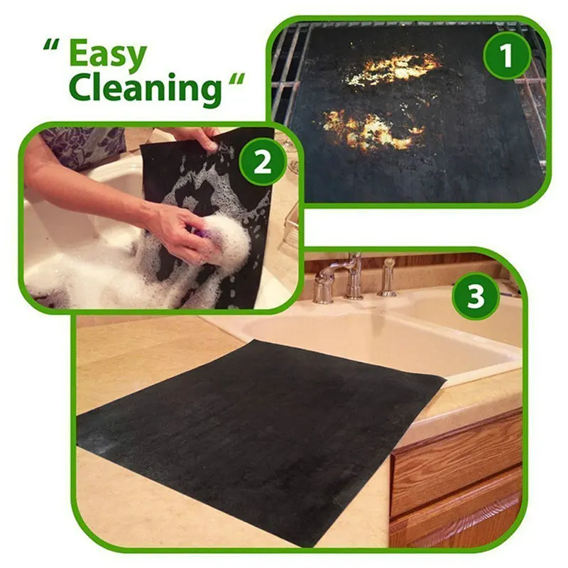 Återanvändbar non-stick grillmatta värmebeständig grillunderlägg ugn bakunderlägg kök inomhus utomhus grilltillbehör