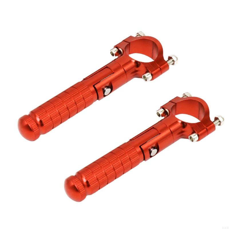 Aluminum Motorbike Footrests Adjustable Foot Pegs Supports Suitable for Motorcycle Enhancing Riding Posture and Reducing Fatigue: Orange