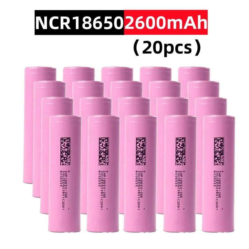 Factory Direct Brand A Grade INR 18650-26E Battery 3.7V 2600mAh Rechargeable Lithium Ion Battery 18650 Bulk Sales: Orange