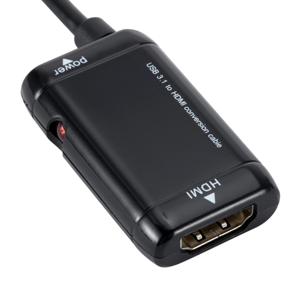 Bggqgg 1080p usb c til hdmi adapter type c telefon nettbrett utgang hdmi til hdtv Observere prosjekt usb 3.1 hann til hdmi femal omformer