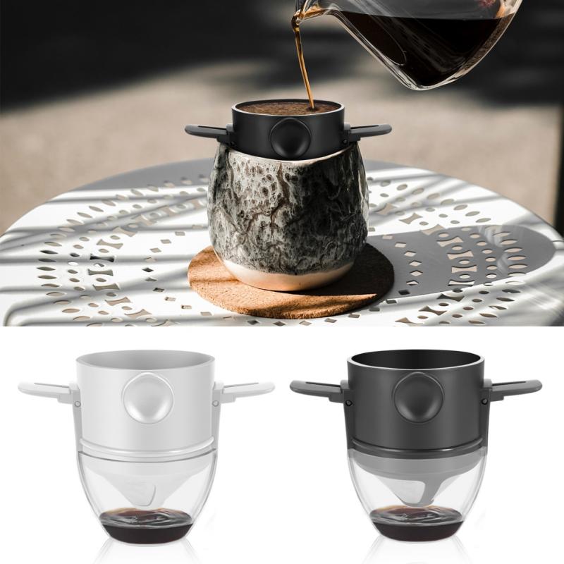 Filtre à café pliable, support Portable Pour le thé et le café, réutilisable, facile à nettoyer, sans papier