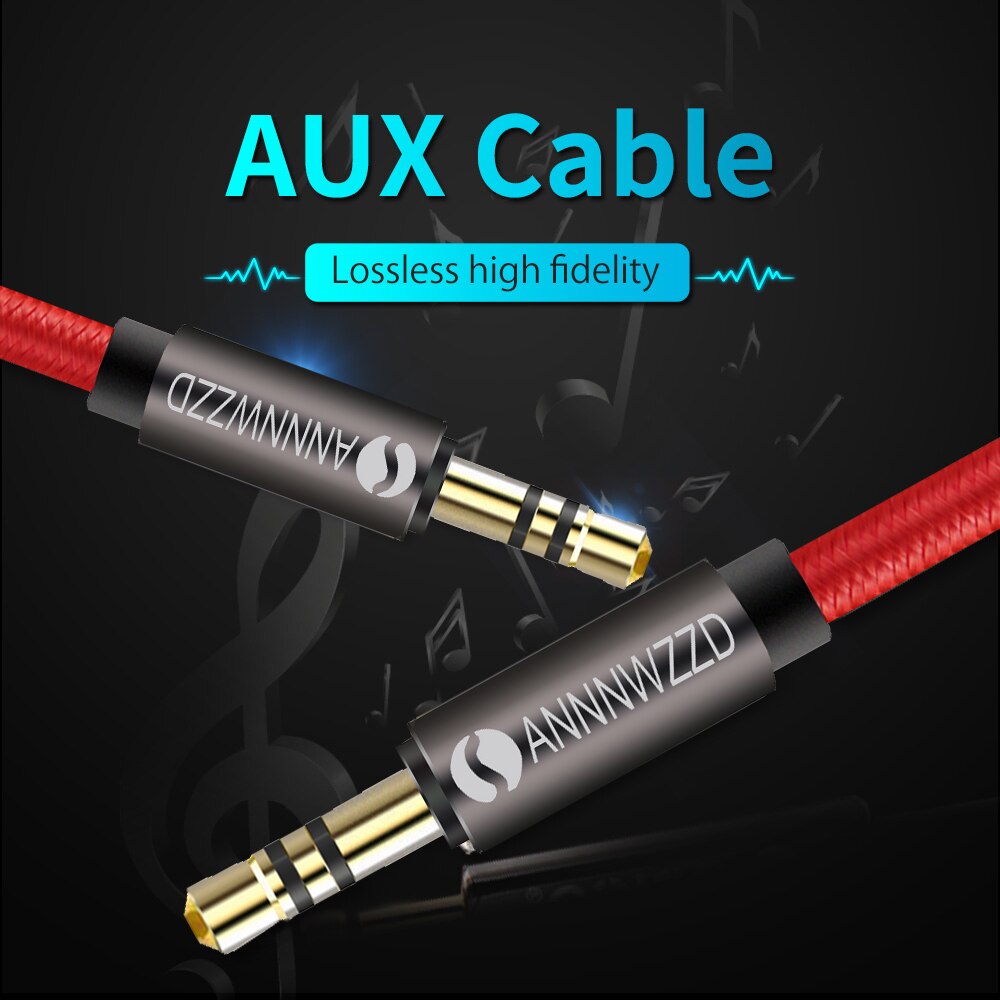 3.5Mm Audio Kabel Stereo Auxiliary Aux Koord Verguld Male Naar Mannelijke Braid Kabel Voor Car Home Stereo hoofdtelefoon Luidspreker 3.5 Jack