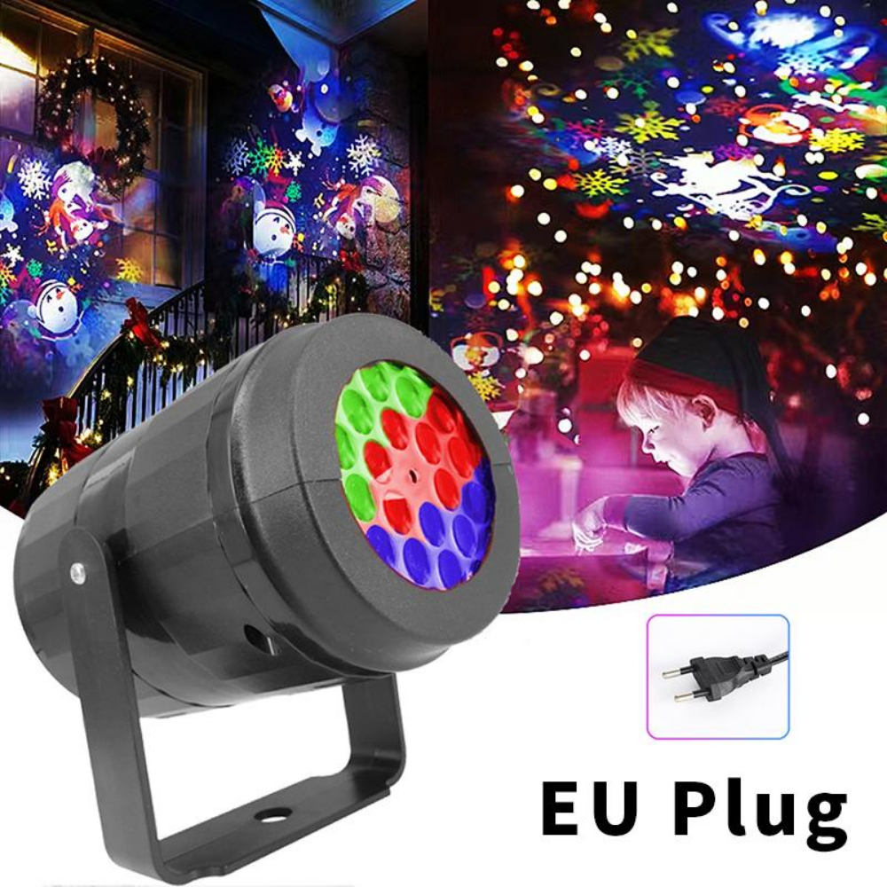 16 Patronen Led Sneeuwvlok Projector Verlichting Kerstprojectie Waterdichte Buitenlamp Sneeuw Spotlight Voor Feest: Deep Sapphire