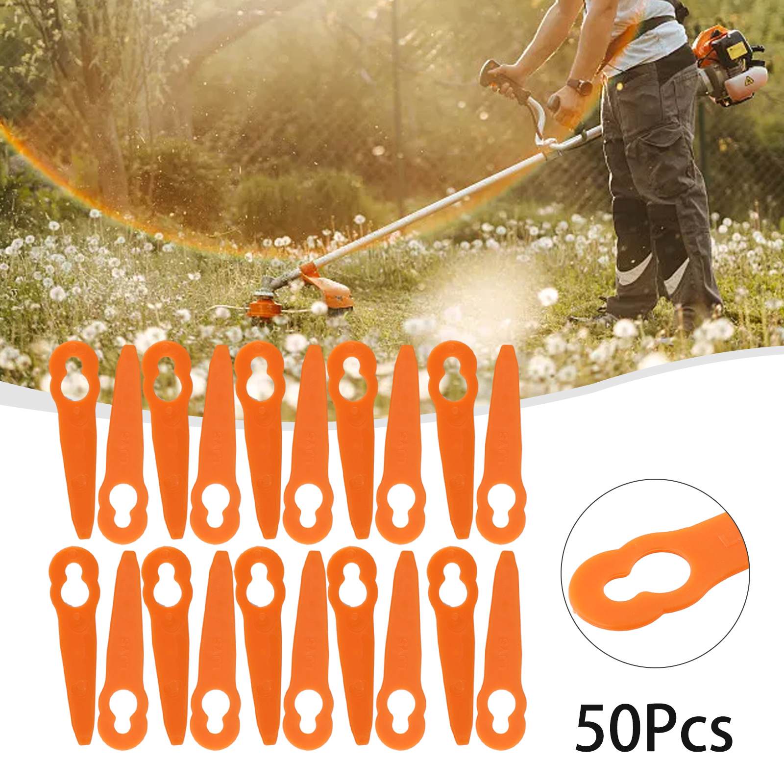 50 Stuks Plastic Messen Voor Stihl Fsa 45 Draadloze Grastrimmer Maaikoppen Voor Grasmaaier Vervangende Plastic Messen